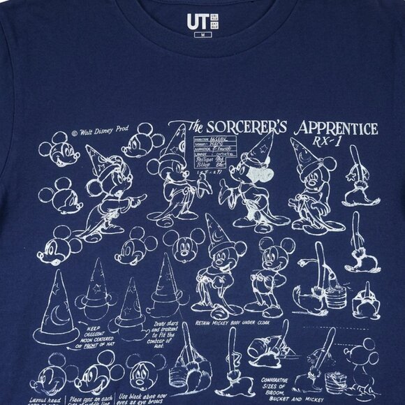 Disney/Uniqlo Men's T-Shirt, Size M, "The Sorcerer's Apprentice", EUC - Picture 2 of 3